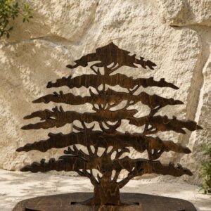 cedar of lebanon wooden desk ornament or shelf display