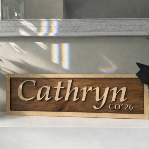 personalized wooden graduation name sign