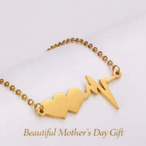 heartbeat love 18k gold plated necklace