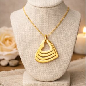layered heart necklace personalized family pendant
